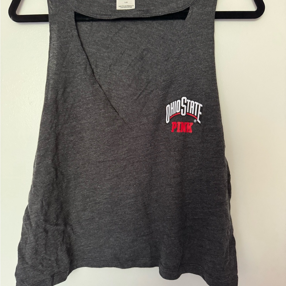PINK Victoria's Secret Ohio State Gray Tank Top